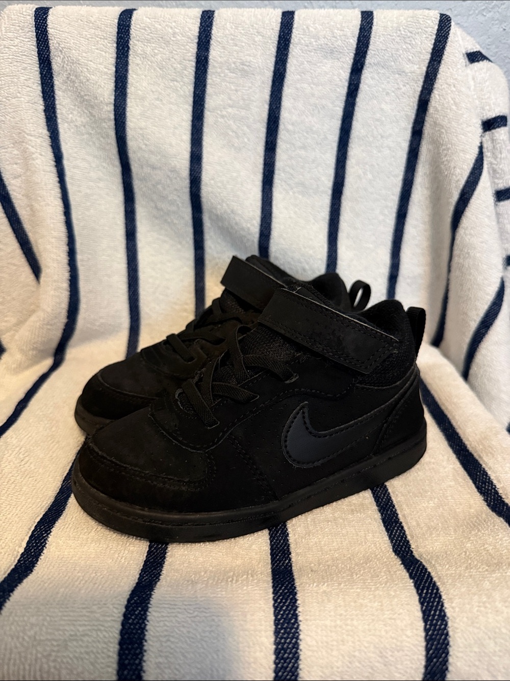Nike Kids Black Suede High-Top Sneakers